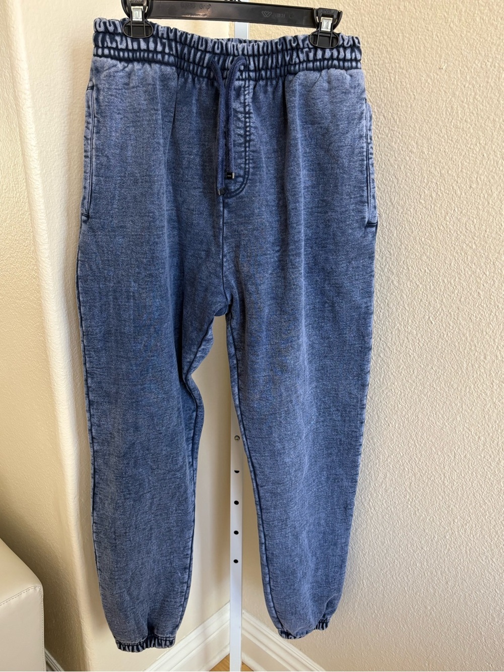 Talentless Premium Fleece Joggers in Blue Vintage Wash - Size XL